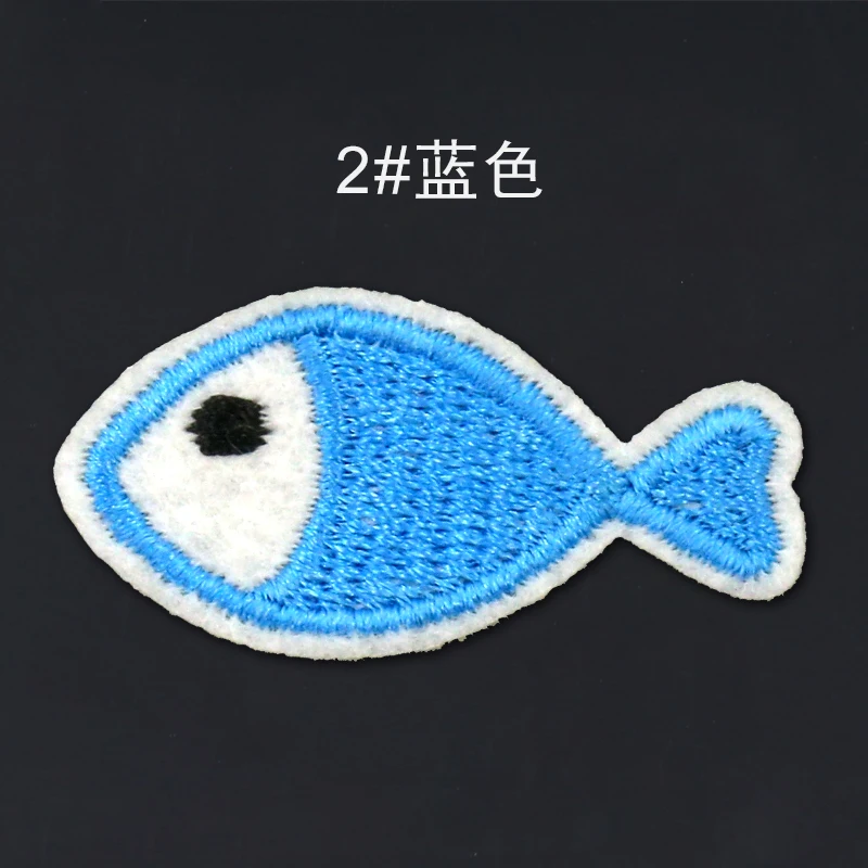 Рыбья железная нашивка для одежды наклейка ткань вышитая Железная на одежде