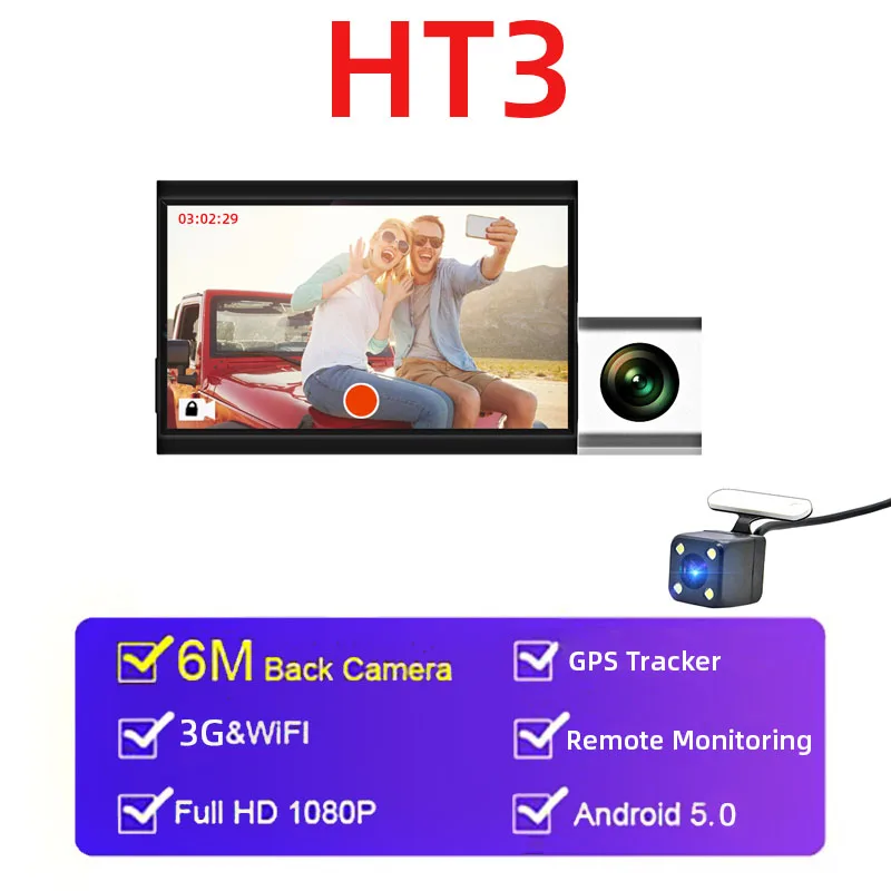 Android Version Bluavido 3g Автомобильный видеорегистратор Камера gps трекер Full HD 1080P WDR авто видео регистратор рекордер ночное видение g-сенсор дистанционный монитор - Название цвета: Android Version