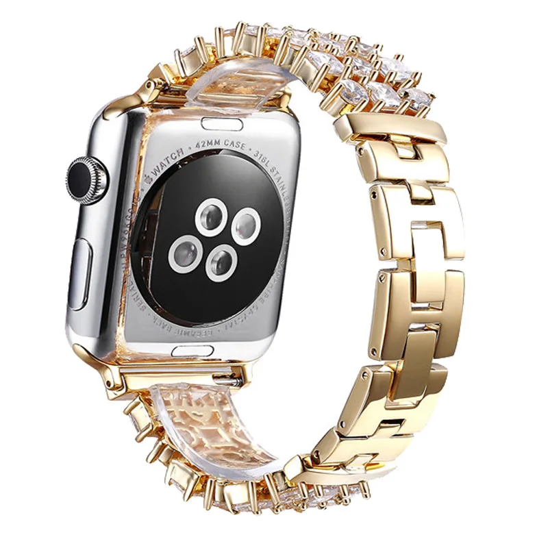 Ремешок из нержавеющей стали для Apple Watch 4 44 мм 40 браслет iWatch 38 Series 3 2 1 42 мм|Ремешки