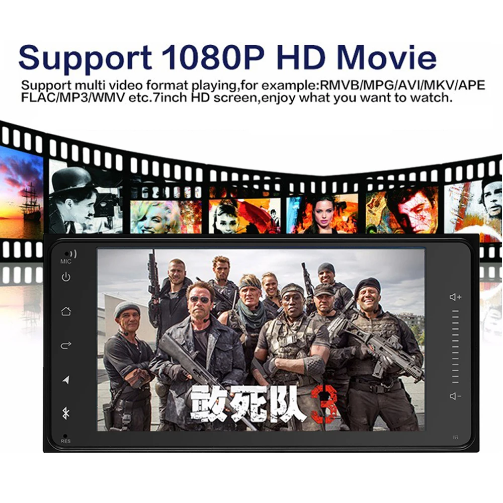 AMprime автомобиль радио gps навигации 7 &quotHD 2 Din MP5/dvd плеер Вай Фай Авторадио
