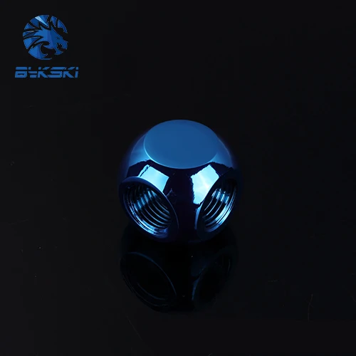 Bykski B-TE4-X, 4-полосные кубические Spilter фитинги, разноцветные, G1/4 4-канальные фитинги - Blade Color: Blue