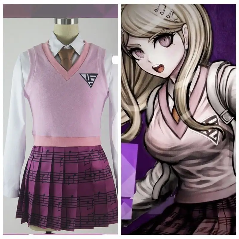 Новый карнавальный костюм акамацу из Danganronpa V3 Униформа юбки жилет юбка рубашка