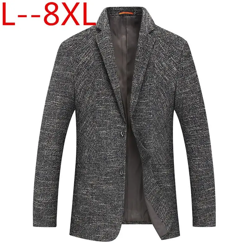 

8XL 6XL 5XL 4XL новое поступление брендовая одежда осенний костюм Блейзер Мужской модный тонкий мужской костюм Повседневный Однотонный мужской б...