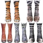 3D носки с имитацией лап животных, хлопковые носки, новинка, животные, собака, лошадь, кошка, тигр, динозавр, лапы, носки для мужчин и женщин, забавные носки