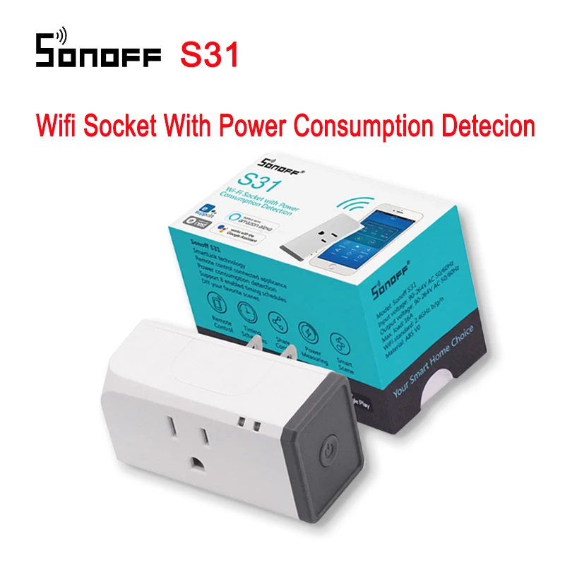 Itead Sonoff S31 US 16A смарт WiFi розетка монитор использование энергии дистанционное