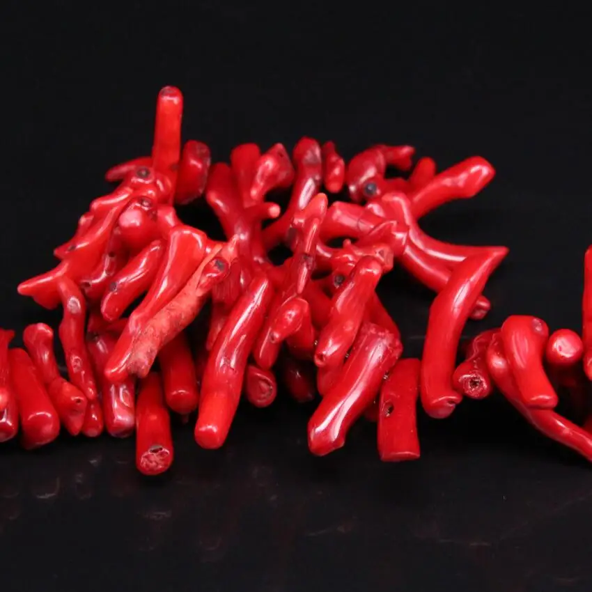 Бусины Из Красных бамбуковых коралловых веток 15 5 дюймов|loose beads|coral branch beadsbamboo coral |