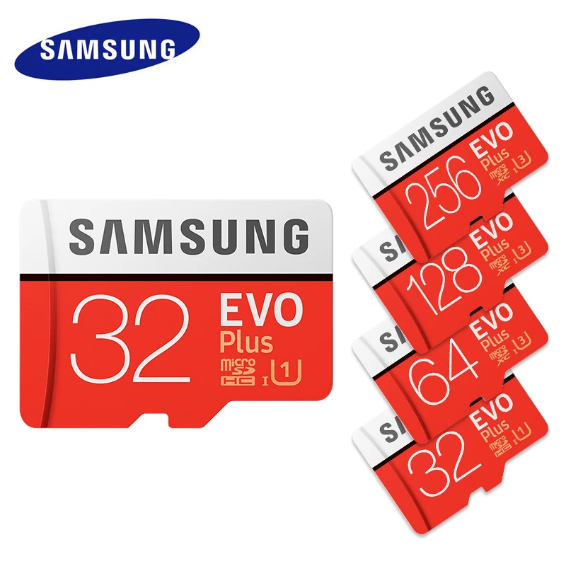 

SAMSUNG EVO Plus Memory Card 32G U1 SDHC Flash Memory 64G 128G 256G 512G U3 SDXC TF Card C10 UHS-I 4K micro SD Tablet for Canmra