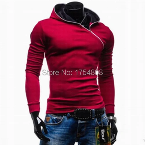 2015 New Fashion Brand Casual Winter Men's Jacket Diagonal zipper Slim Fit Hoodies Men High Quality Sports Hoody Sweatshirts | Мужская