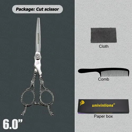 silver antlers cut 5,5/6,0 Профессиональные Парикмахерские ножницы парикмахерские ножницы набор парикмахерских инструментов филировочные ножницы для стрижки волос - Цвет: silver antlers cut