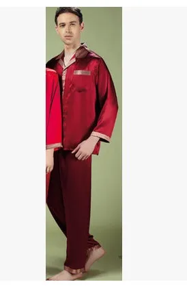 Art, men and women lovers pajamas Mulberry silk long sleeve leisurewear 100% silk more than 2323 color lapels