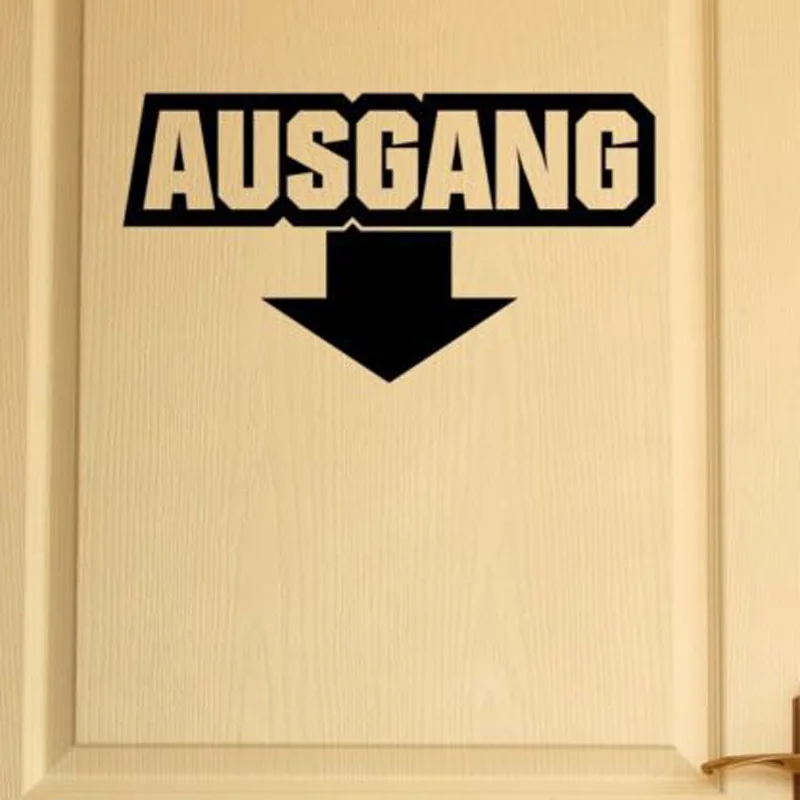

25*13.2CM Fashion Personality Ausgang Bathroom Door Sticker With Vinyl Wall Sticker Room Decal A0046