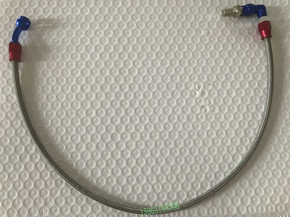 Автозапасные Части Dot Sae J401 an3 нержавеющая сталь плетеный кабель ptfe ТОПЛИВОПРОВОДА шланг с 28/90 град красно-синий Алюминиевый болт