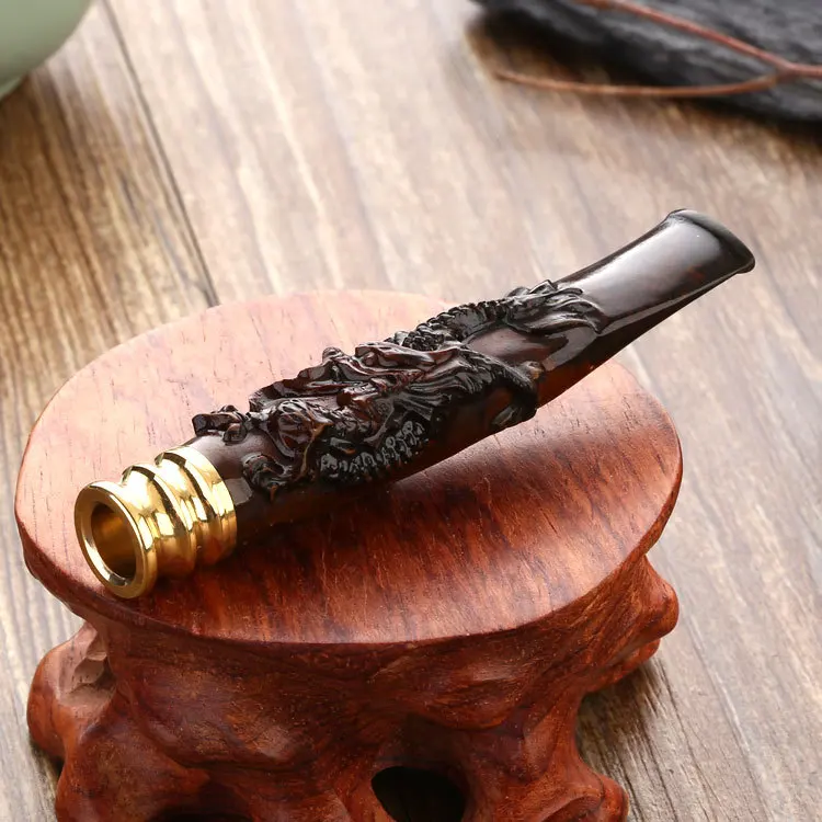 YIHUI Ивовый держатель для сигарет деревянная ручная работа кукуруза набор труб с