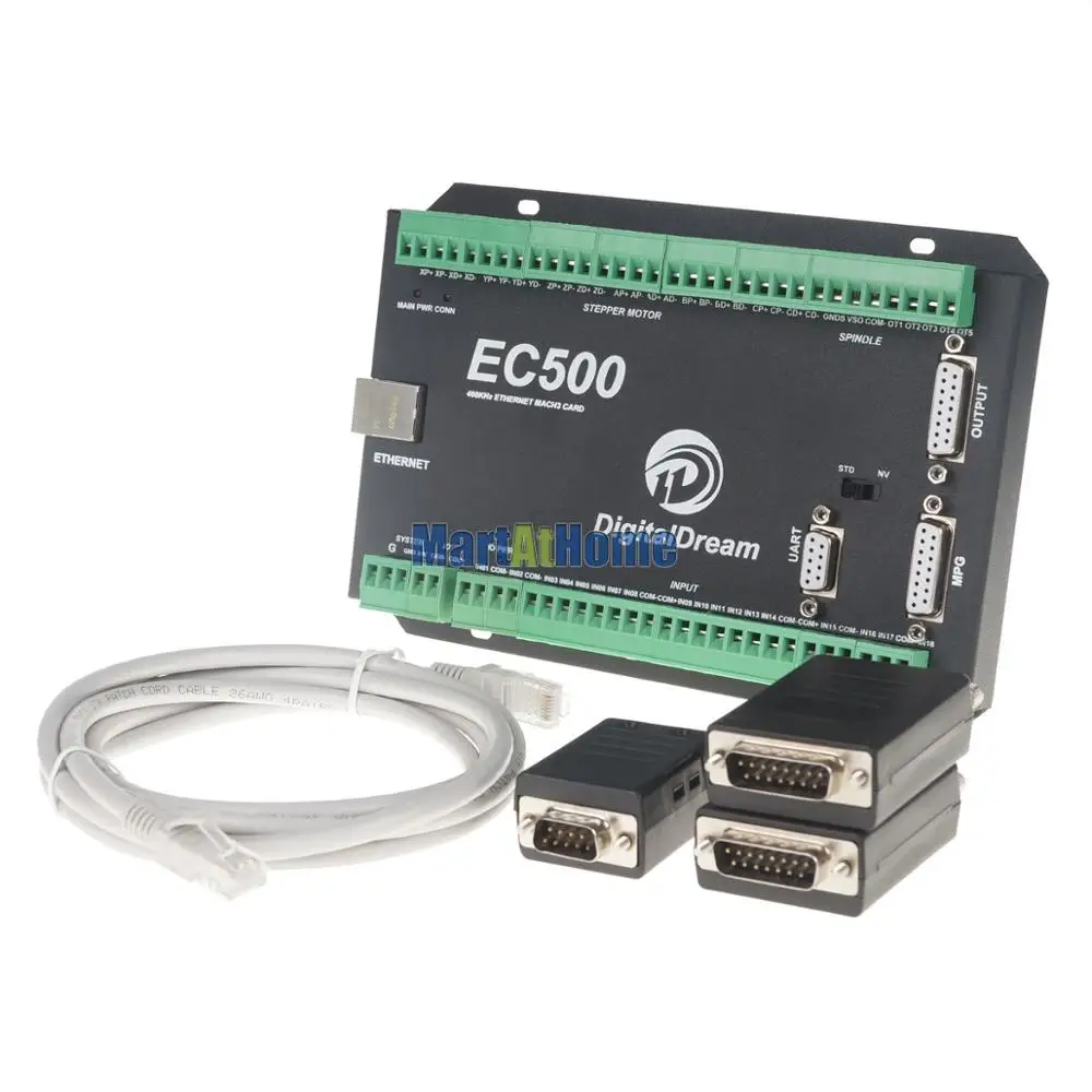 6 осевой CNC шаговый Драйвер комплект Mach3 Ethernet 460 кГц с MPG контроллером для DIY
