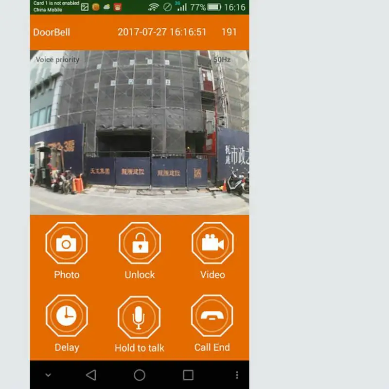 1 шт. Беспроводной Wi Fi IP видеодомофон с камерой 720P приложение Удаленная