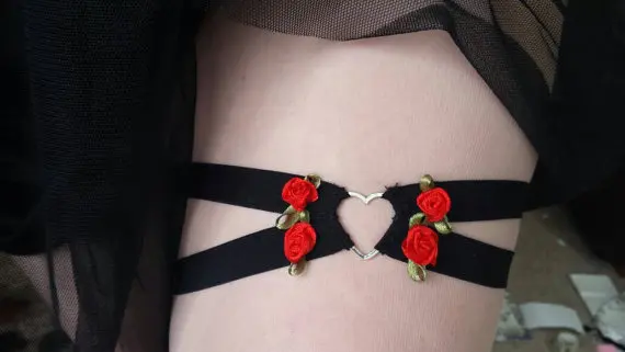 Подвязки для ног в форме сердца/Подвязки роз | Женская одежда