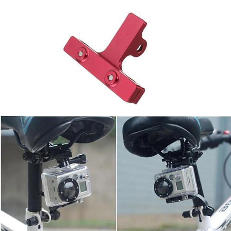 Aluminum Bike Bicycle Saddle Rail Camera Mount For GoPro Hero 2 3 3+ 4 Red | Инструменты