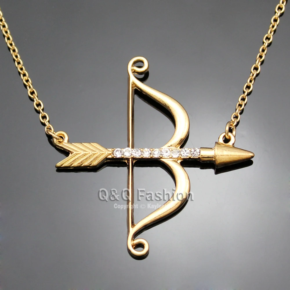 Ювелирные изделия новые винтажные золотые Амур лук и стрела катнисс стрельба из