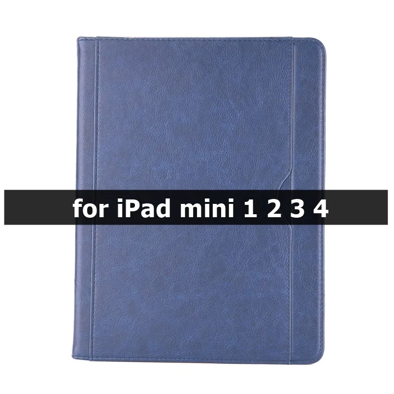 mini 1 2 3 4-Navy Чехол для Apple iPad mini 5 чехол умный кожаный с карандашом держатель для карт чехол для iPad mini 1 2 3 4 чехол 7,9 дюймов kimTHmall - Цвет: mini 1 2 3 4-Navy