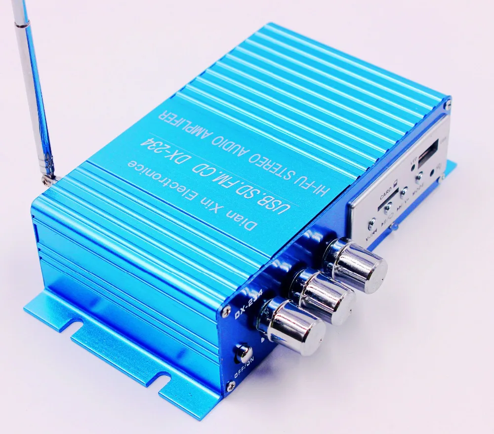 DC 12 В 2.0 стерео аудио Мощность Усилители домашние fm Радио SD USB Disk декодер MP3 WMA