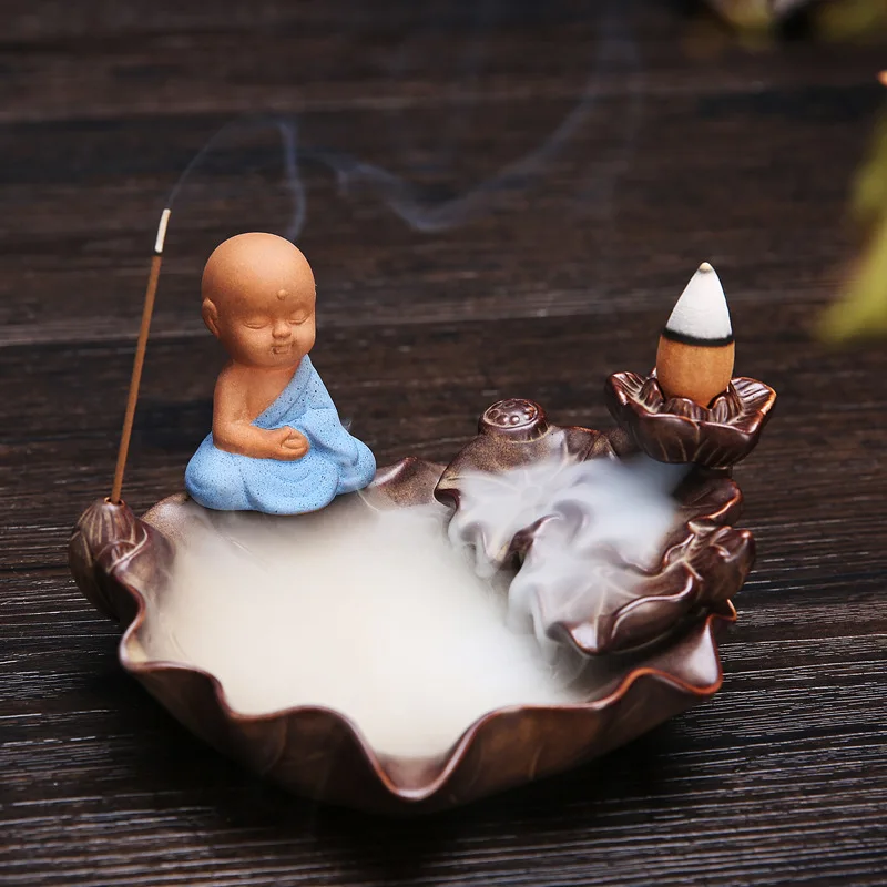 Домашний декор буддистская палочка для благовоний горелка маленький монах пуля