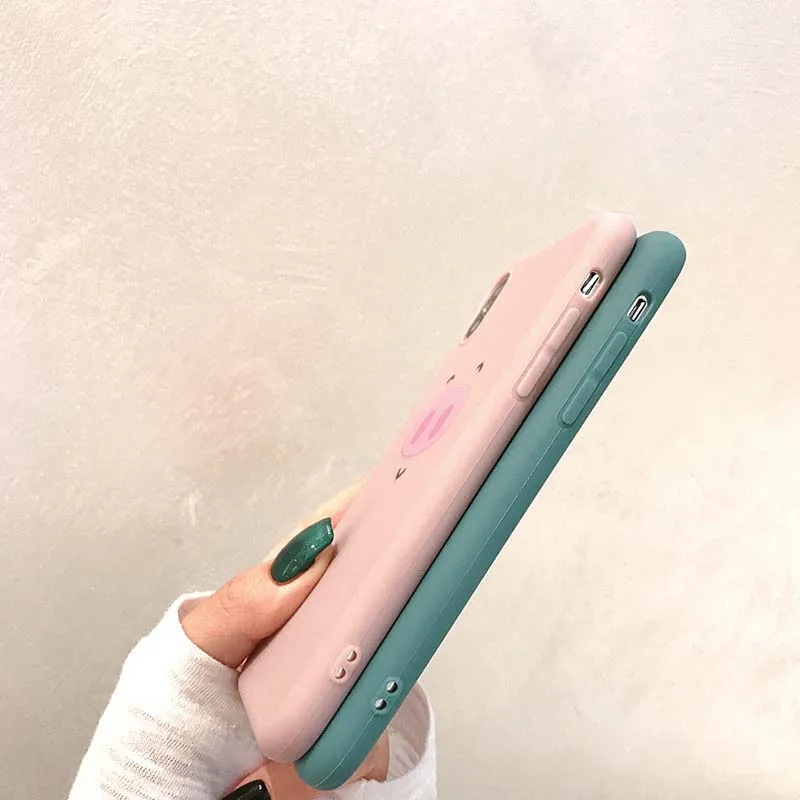 Чехлы для телефонов с рисунком свиньи iPhone X XR XS Max 6 S Plus мягкие силиконовые чехлы 7 8