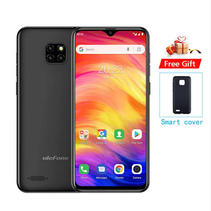 as show Смартфон Ulefone Note 7, 6,1 дюймов, 1 ГБ ОЗУ, 16 Гб ПЗУ, четырехъядерный процессор MT6580A, 3500 мАч, Face ID, три камеры заднего вида, мобильный телефон Android GO - Цвет: as show