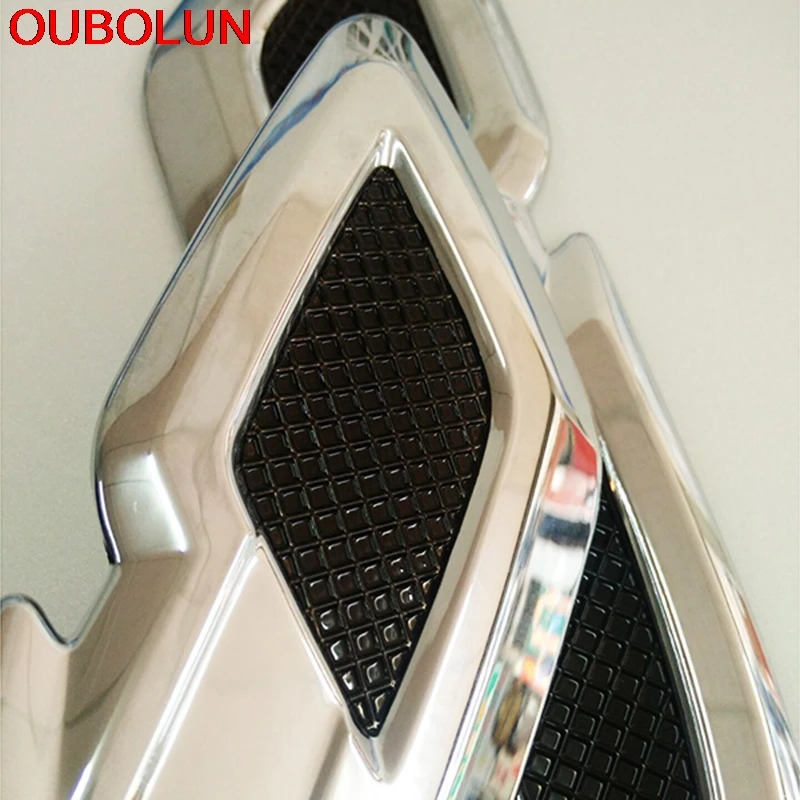OUBOLUN ABS Хромированная передняя боковая модульная наклейка DIY наружные аксессуары