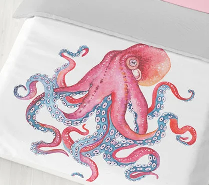 Комплект постельного белья из микрофибры с 3d-цифровым принтом | Дом и сад