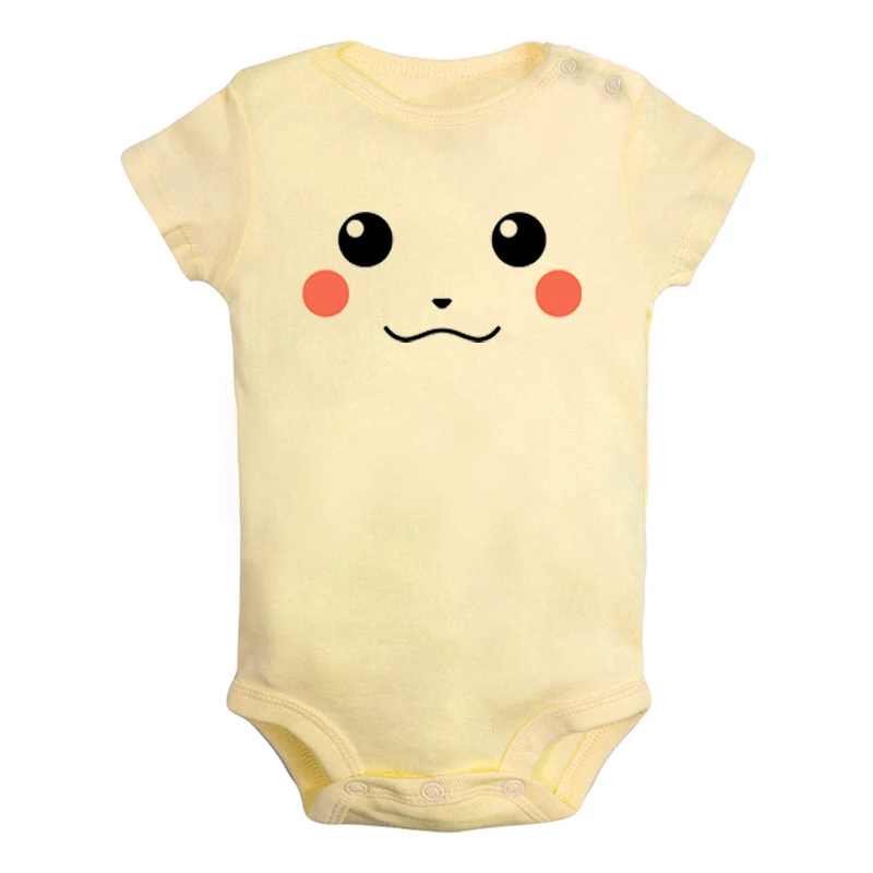 JaBaby019YD Одежда с шапочкой Пикачу и покемонами для новорожденных мальчиков и девочек; Униформа-комбинезон с принтом; боди для младенцев; комплекты одежды из хлопка - Цвет: JaBaby019YD
