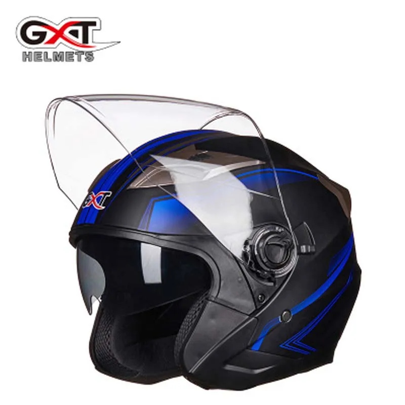 GXT мотоциклетный шлем реактивный винтажный открытый Ретро 3/4 половина casco летний - Фото №1