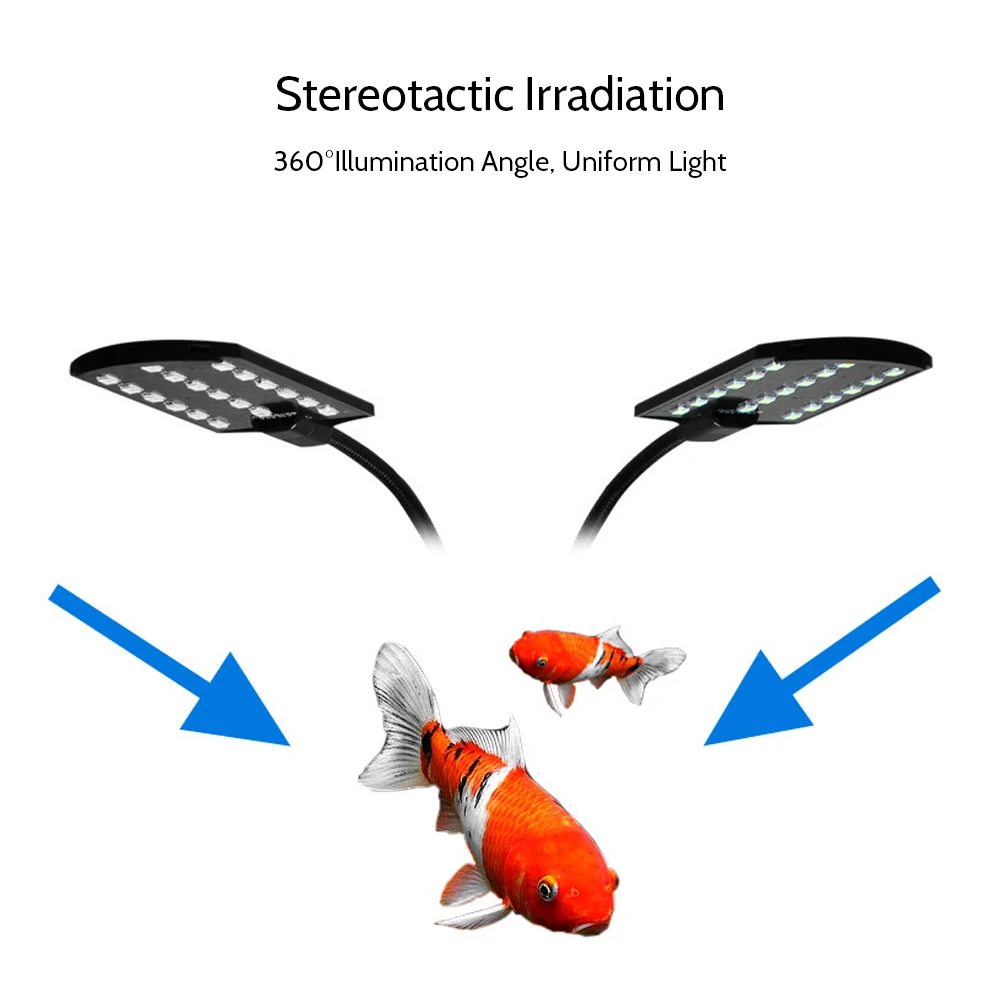 Двухсторонний СВЕТОДИОДНЫЙ светильник для аквариума гибкая Сгибаемая угловая