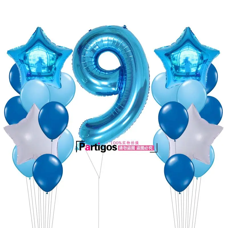 40-дюймовый шарик из алюминиевой фольги № 1, подарок ко Дню матери, украшение первого дня рождения, детские товары, воздушные шарики для девочек, воздушные шарики из латекса - Цвет: 21pcs