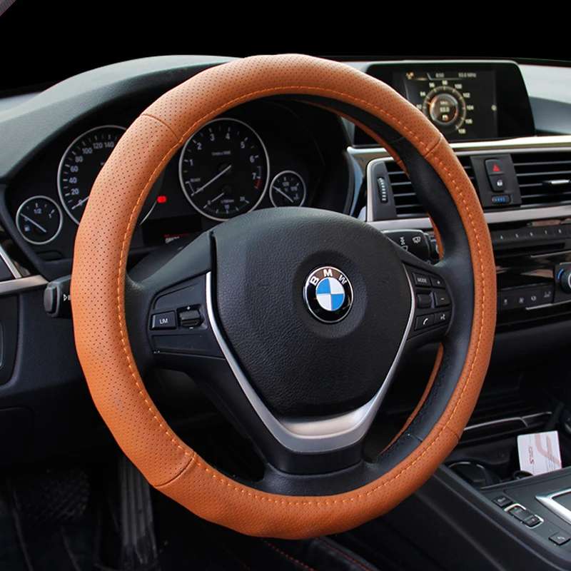 Бесплатная доставка кожаный автомобильный чехол на руль для Volkswagen VW Golf 4 Passat B5 1996