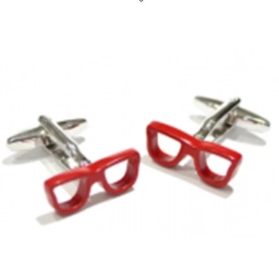 

iGame Factory Price Retail Red Glasses Cuff Links Sexy Lady Design Free Shipping