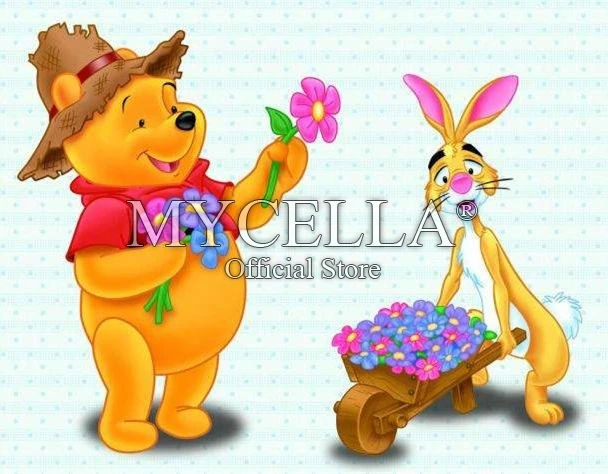 S Мультфильм Рукоделие Diy Алмазная вышивка Винни Пух полная Алмазная картина наборы для вышивки крестом Алмазная мозаика подарок домашний декор - Цвет: S