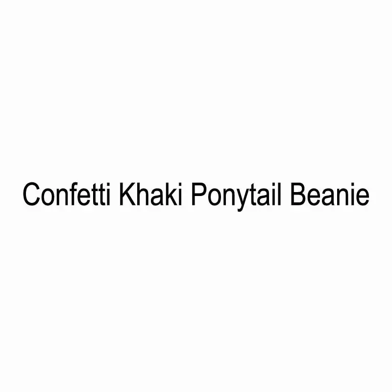 Confetti Khaki Мягкая Вязаная Шапка-бини с хвостом, шапка булочка, Шерстяная трикотажная шапка для женщин, шапочки-шапочки, теплая зимняя шапка, повседневная Прямая поставка - Цвет: Confetti Khaki