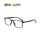 Мультифокальные очки для чтения SHINU, квадратные линзы из смолы, для мужчин, по рецепту, защита от излучения