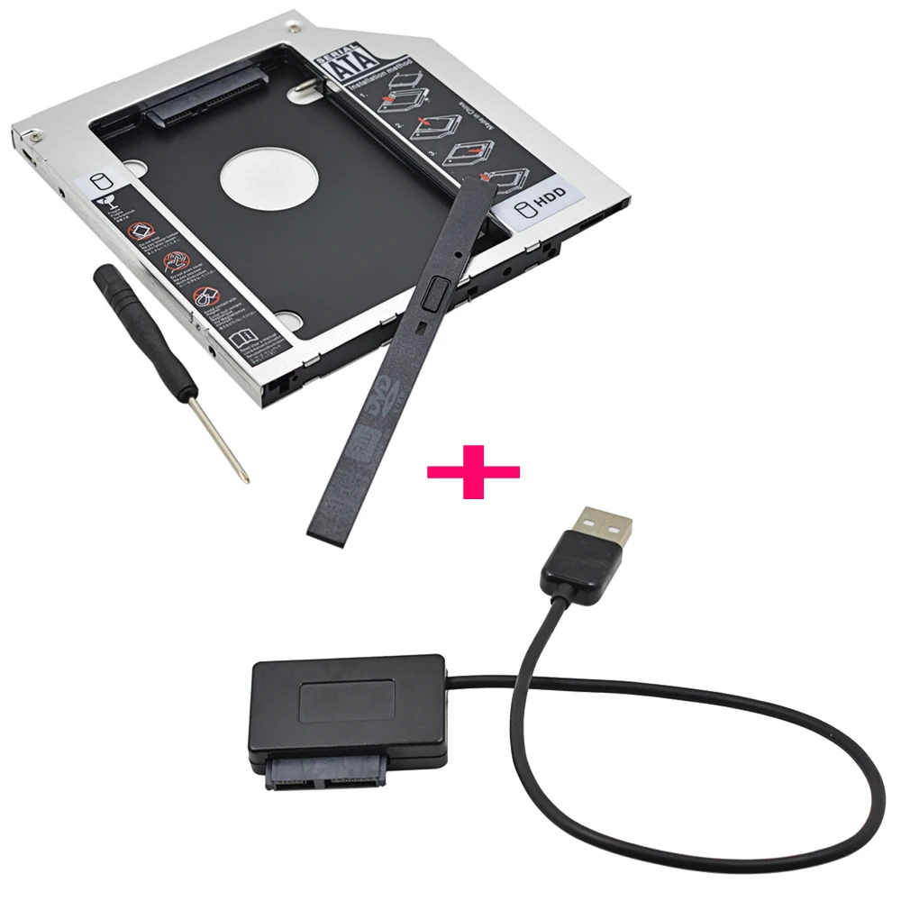 TISHRIC алюминиевый Универсальный переходник для установки второго жесткого диска 9