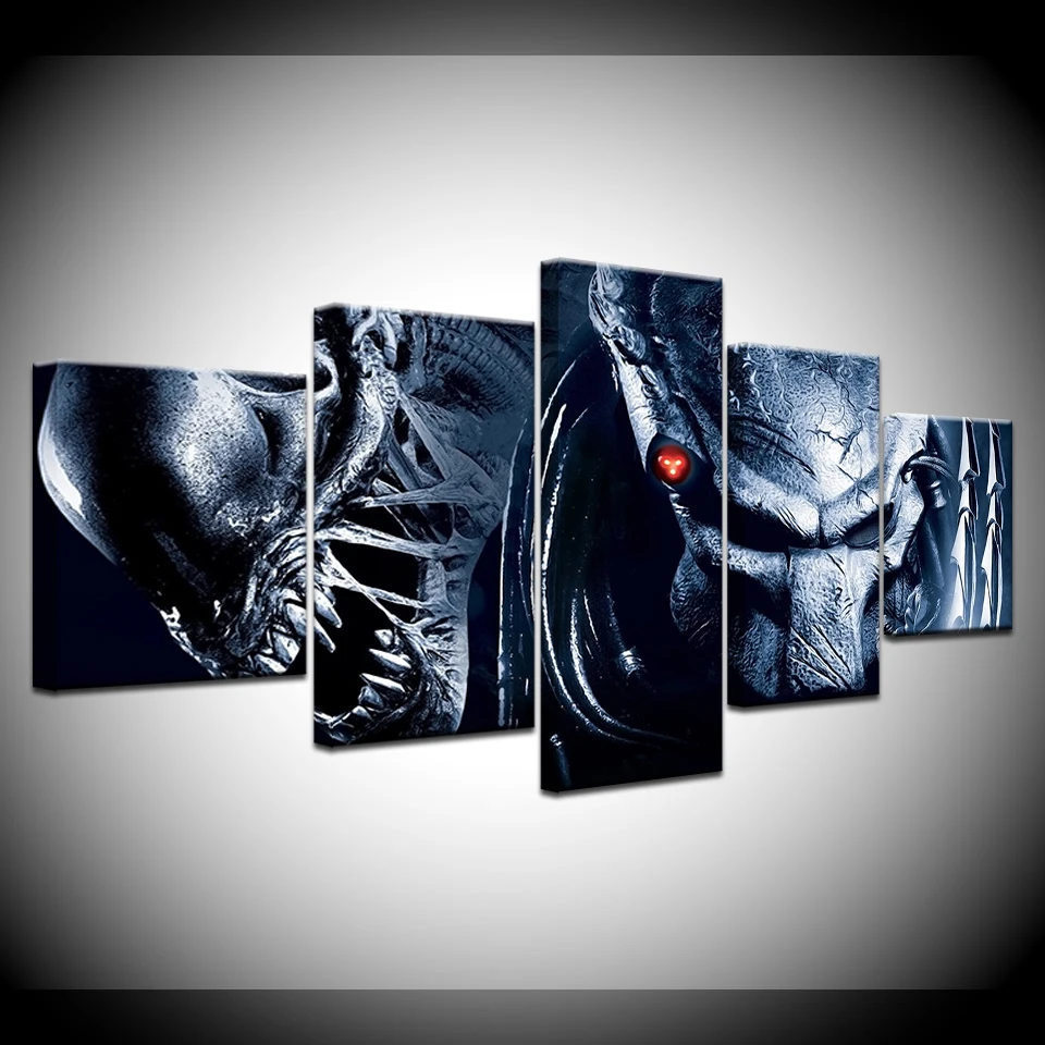 

Canvas Painting Alien vs. Predator 2: Requiem 5 Pieces Wall Art Painting Modular Wallpapers Poster Print living room Home Decor