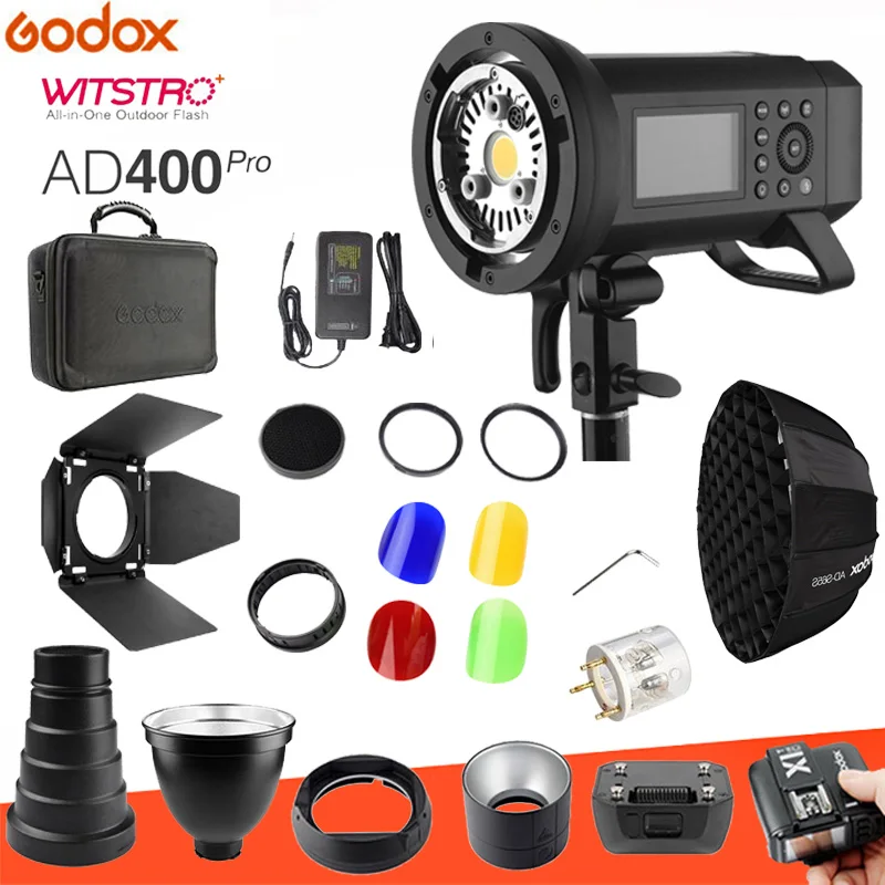 Godox AD400 Pro универсальная внешняя Вспышка Встроенная беспроводная система X 2 4G +