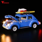 Светодиодный светильник комплект для 10252 городской автомобиль Volkswagen Beetle модель 21003 конструкторных блоков, Детские кубики (включает в себя только светильник набор)