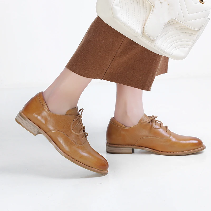 WETKISS/Весенняя повседневная женская обувь из натуральной кожи на плоской подошве