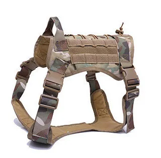 Camouflage Высококачественный уличный тактический жилет для собак, не тянется, военный охотничий жилет для собак, 1000D нейлоновые ремни для больших собак - Цвет: Camouflage