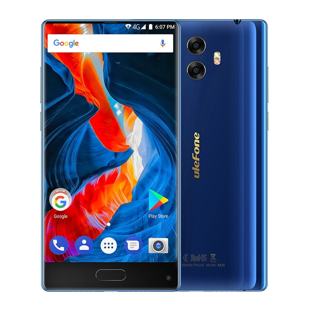 Ulefone MIX 4 ГБ + 64 спереди идентификации отпечатков пальцев двойной задней камерами 5