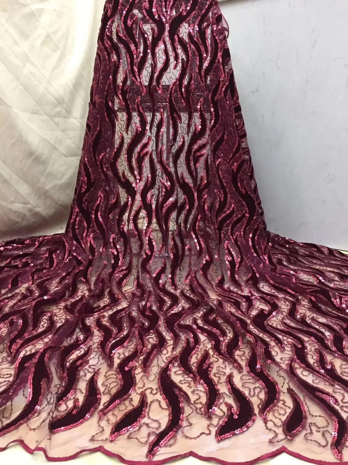 2019 новейший стиль Шампанское Золото Высокое качество африканская бархатная