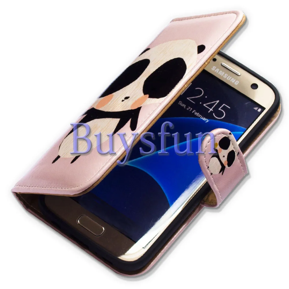 Bcov Cute Penguin Rabit Медведь Панда Bird Wallet Кожаный Чехол Case Для Samsung Galaxy S7/S7 Edge |