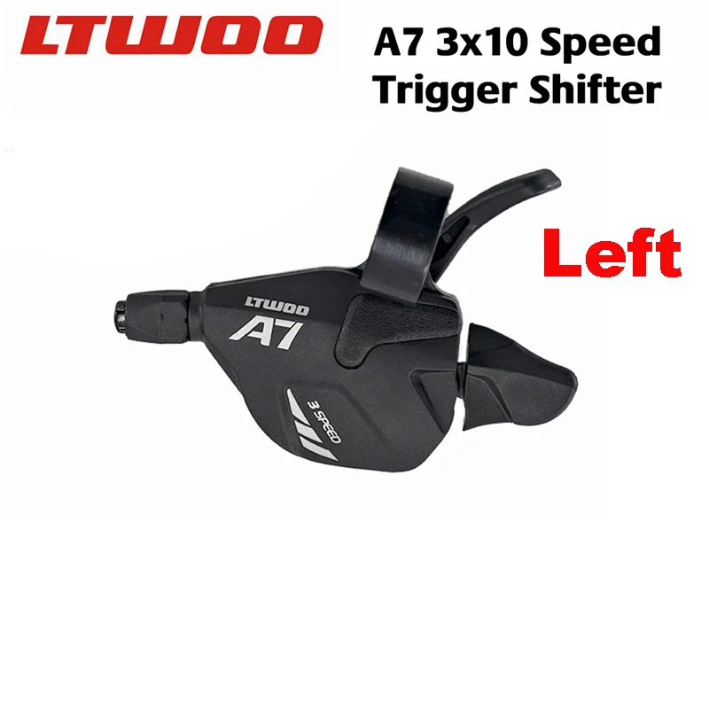 3s left shifter LTWOO A7 2S 3S 10 скоростей MTB велосипед триггерный переключатель передач 1:1 Tech алюминиевый ЧПУ, 10 S задний переключатель для PCR BEYOND M6000 велосипедные тормоза - Цвет: 3s left shifter