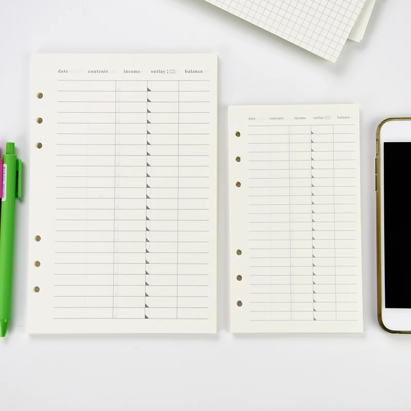 Лидер продаж внутренние страницы формата А5/А6 план квадратных месяцев