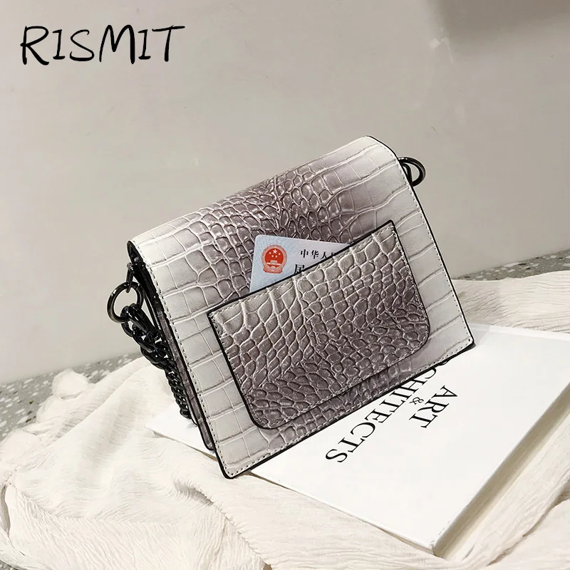 RISMIT 2019 новая дизайнерская крокодиловая обернутая сумка на одно плечо ручная